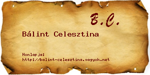 Bálint Celesztina névjegykártya