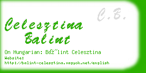 celesztina balint business card